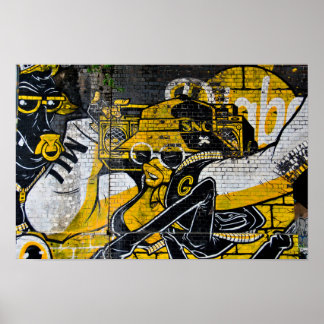 Poster Street Art Grafite Digbeth Birmingham Reino Unido