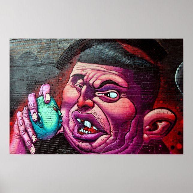 Poster Street Art Grafite Digbeth Birmingham Reino Unido (Frente)