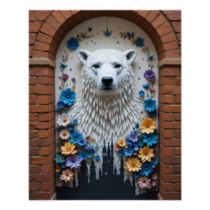 Póster Street Art Papercraft Mural