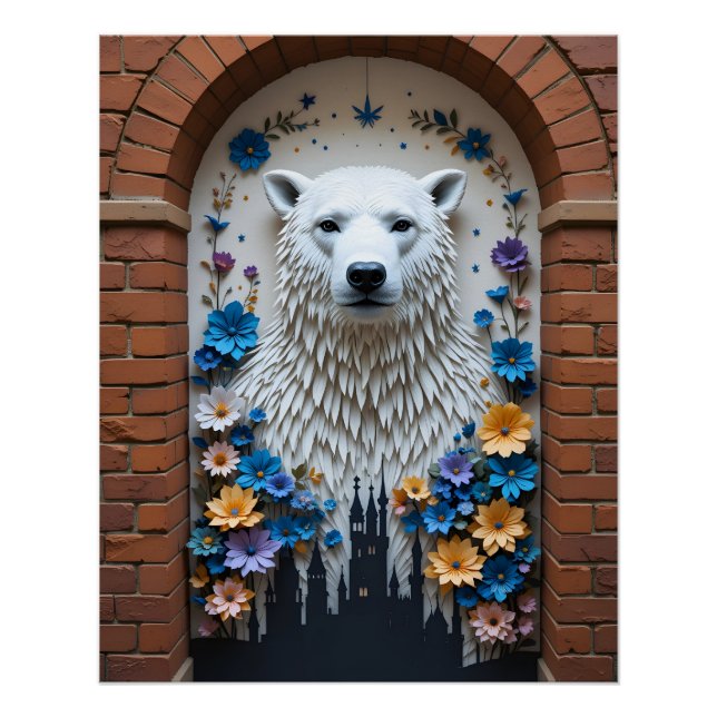 Póster Street Art Papercraft Mural (Frente)
