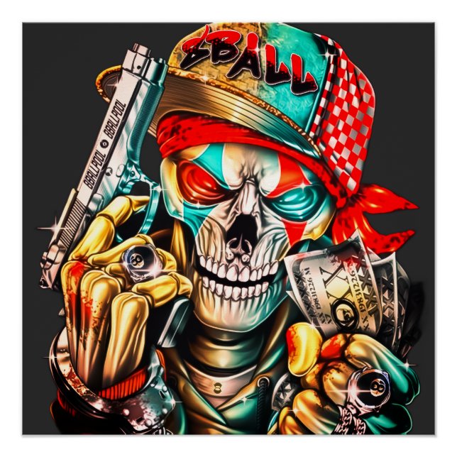 Póster Street Hustle Urban King Premium Glossy Poster (Frente)