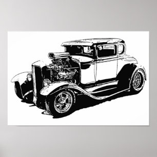 Póster Street Rod Drawing