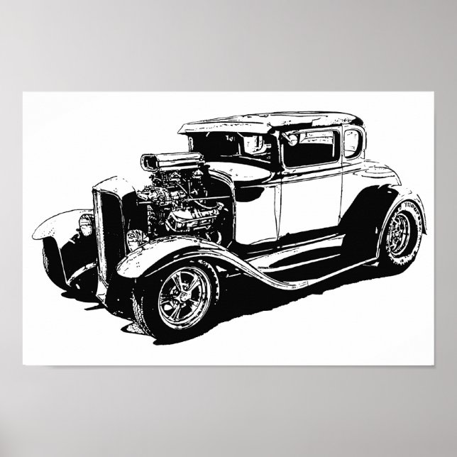 Póster Street Rod Drawing (Frente)