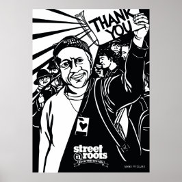Póster Street Roots Obrigado cobrir - Nikki McClure art