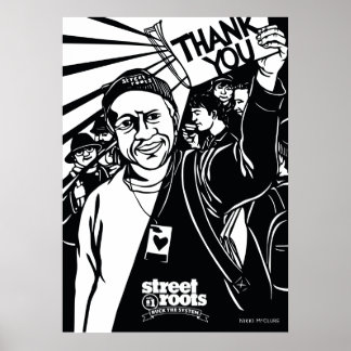 Póster Street Roots Obrigado cobrir - Nikki McClure art