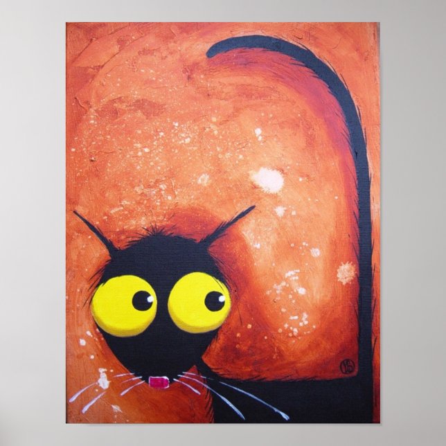 Póster Stressie Cat assustado (Frente)