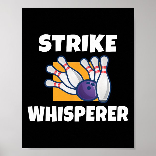 Poster Strike Whisperer Boliche Team Bowler (Frente)
