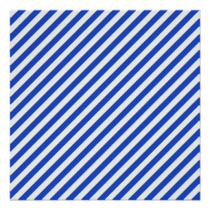 Póster Stripes de combinação azul real de Shirley Taylo