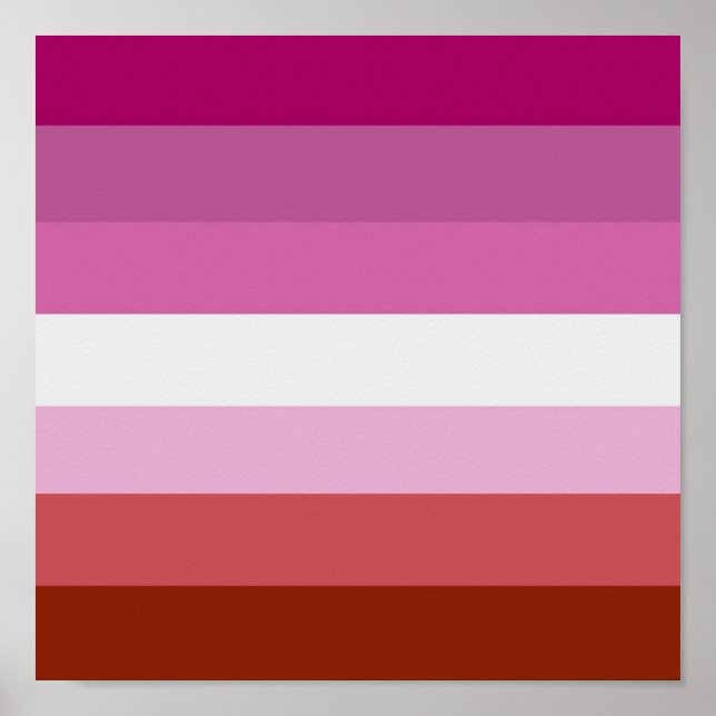 PÓSTER STRIPES DE ORGULHO LESBIANOS (Frente)
