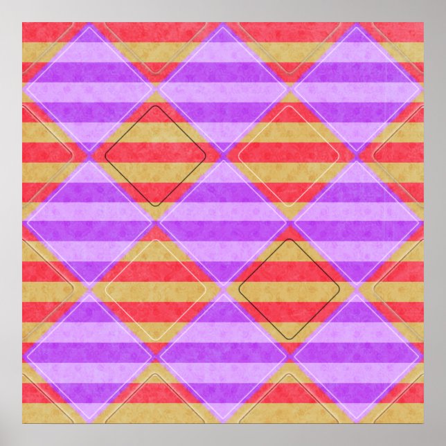 Póster Stripes, Ouros, Padrão Spot de Shirley Taylor (Frente)