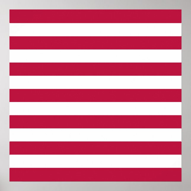 Poster Stripes Vermelhas e Brancas (Frente)