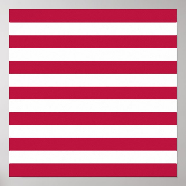 Póster Stripes Vermelhas e Brancas (Frente)
