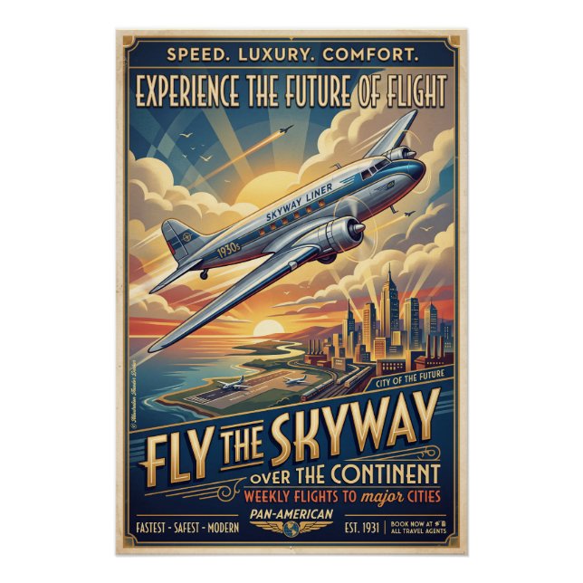 Póster Stromlinien-Flugzeug  (Frente)
