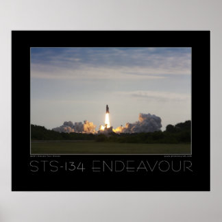 Poster STS-134 Endeavor do Shuttle do Espaço