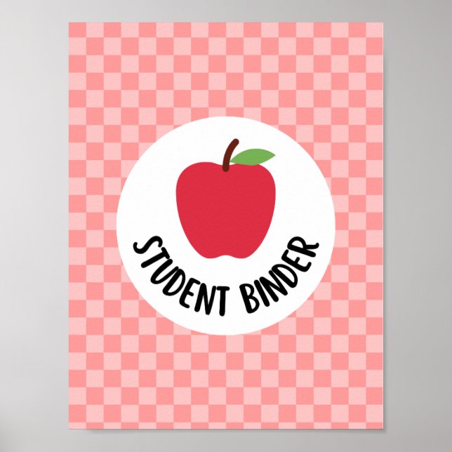 Poster student binder title page insert for teachers (Frente)