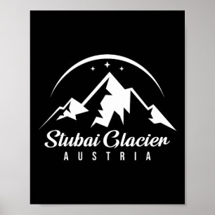 Poster Stui Glacier Austria Ski Resort Skiboardin