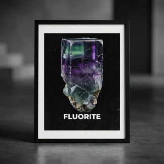 Poster Stunning Fluorite Crystal Specimen