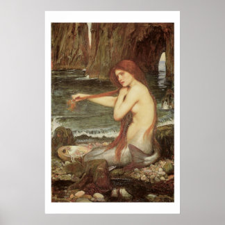 Poster Stunningly Beautiful Victorian Art Mermaid Print