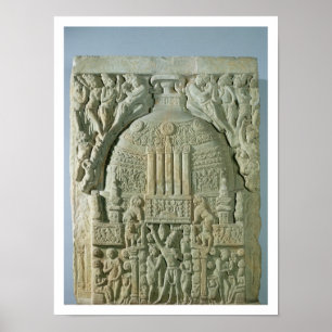 Poster Stupa budista, Nagarjunakonda (pedra calcária)
