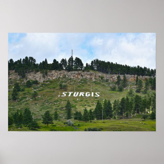 Poster Sturgis Hillside Side, Dakota do Sul (Frente)