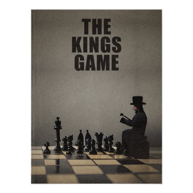 Póster Stylish Chess "The Kings Game" Design (Frente)