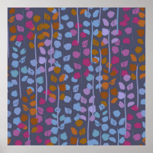 Poster Stylized floral seamless pattern. Vintage imitatio