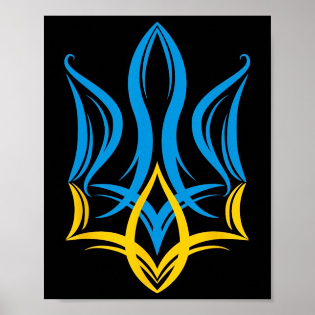 Poster Stylized Ukrainian Coat Of Arms  (Frente)