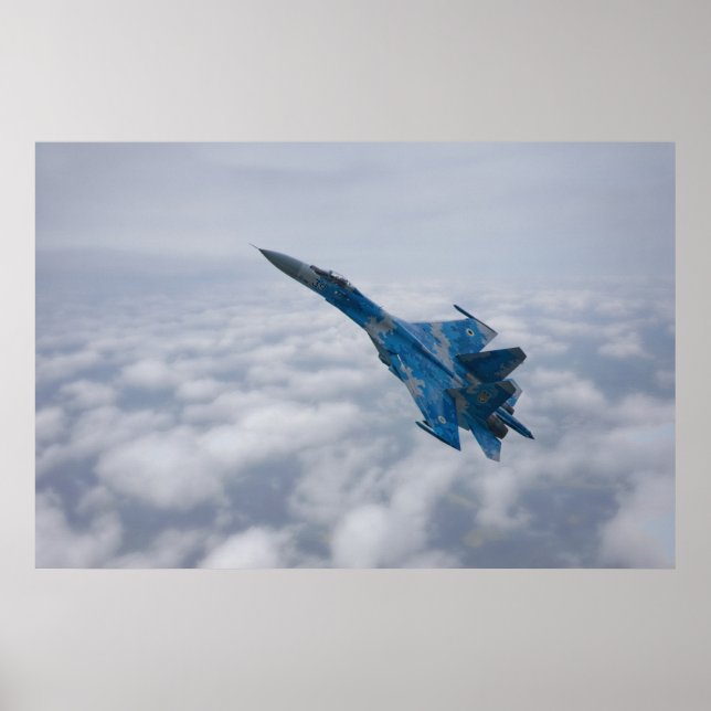 Poster SU-27 Flandres Acima Das Nuvens (Frente)
