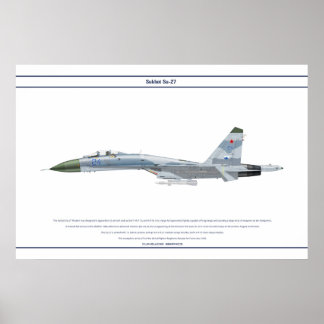 Póster Su-27 Rússia 1