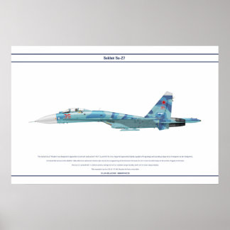 Póster Su-27 Rússia 3