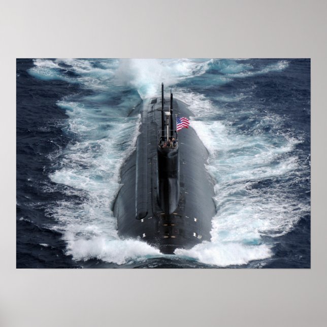 Póster SU Connecticut (SSN-22) submarino da classe Seawol (Frente)