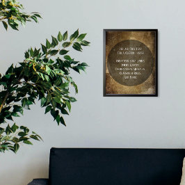 Poster Sua Citação Favorita Marrom Rasurada Grunge
