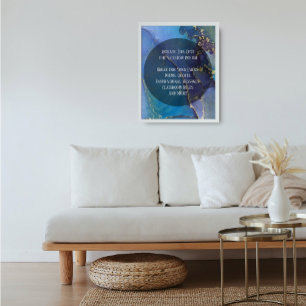 Poster Sua Citação Favorita Sobre Tinta Álcool Abstrat