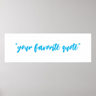 Poster Sua citação, texto personalizável