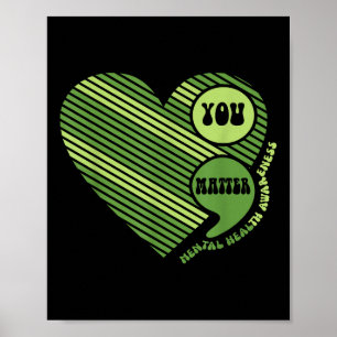 Poster Sua Consciência Mental Semicolon Inspiração