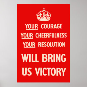 Póster Sua coragem seu Cheerfulness sua definição