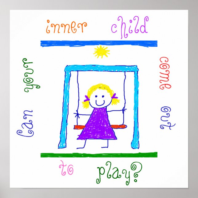 Poster Sua Criança Interior Pode Sair Para Brincar? (Frente)
