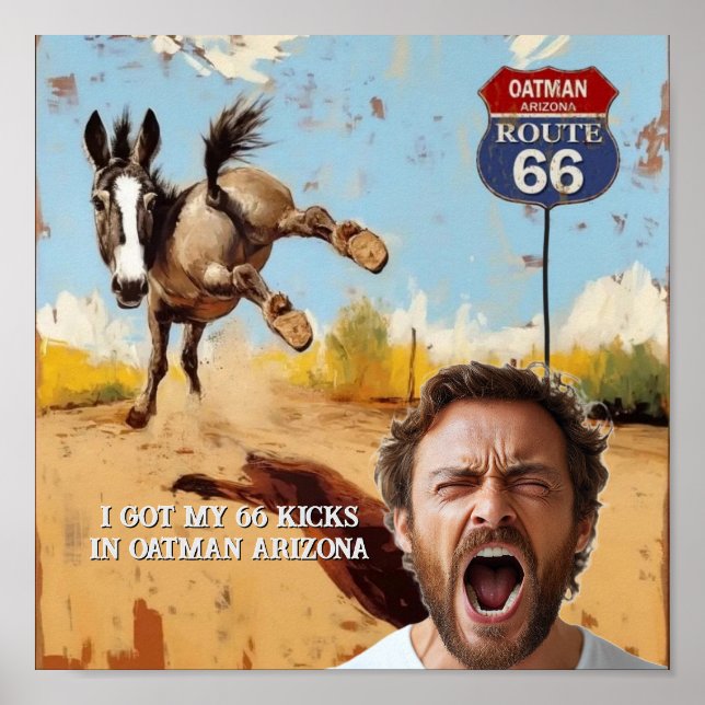 Poster sua foto, chutes, arizona de atleta, burro (Frente)