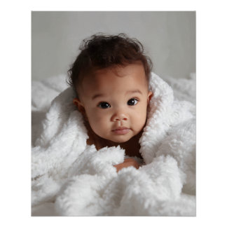 Póster Sua foto de bebê personalizada