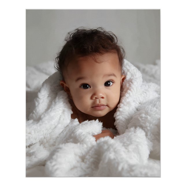 Póster Sua foto de bebê personalizada (Frente)