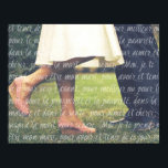 Póster Sua Foto de Casamento e Script de Vows de Casament<br><div class="desc">Os votos do casamento francês aparecem aqui na elegante caligrafia branca por toda a imagem. Use a modelo para posicionar facilmente sua própria foto de casamento atrás da cobertura de texto para um efeito belo,  romântico.</div>