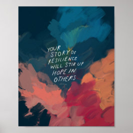 Poster Sua história de resiliência.