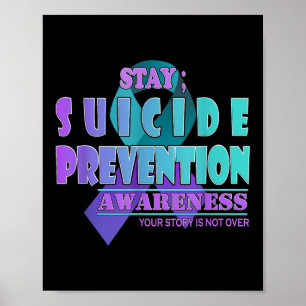 Poster Sua História Não Terminou Fique Prevenção de Suicí