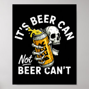 Poster Sua Lata de Cerveja Não Lata de Cerveja Caveira Es