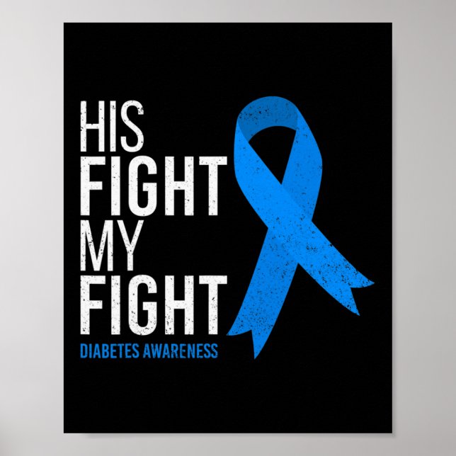 Poster Sua Luta É A Minha Luta Contra A Diabetes Sensibil (Frente)