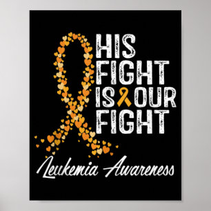 Poster Sua Luta É A Nossa Consciência Da Leucemia.
