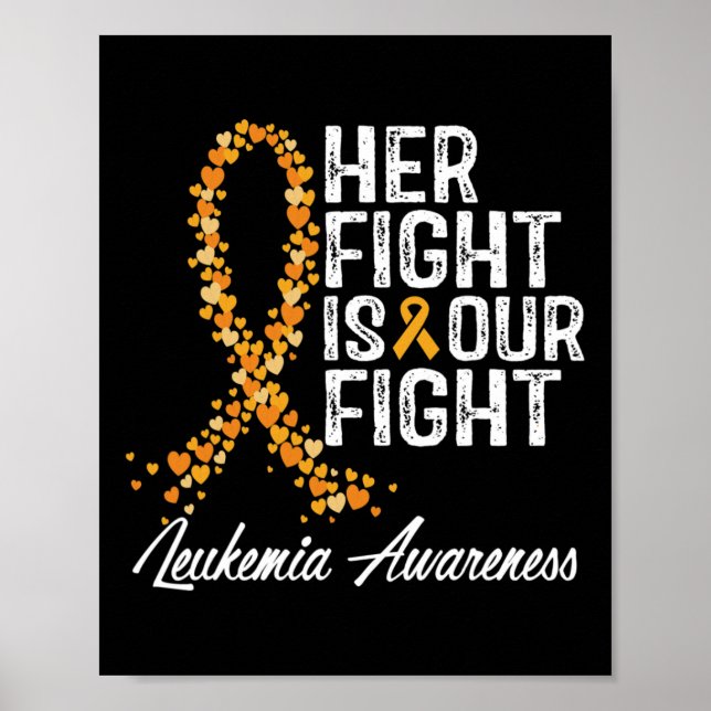 Poster Sua Luta É A Nossa Luta Contra A Leucemia Sensibil (Frente)