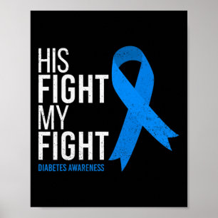 Poster Sua Luta é Minha Consciência da Diabetes Tipo T1D