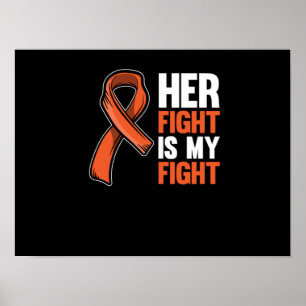 Poster Sua Luta É Minha Luta Conscientização da Leucemia