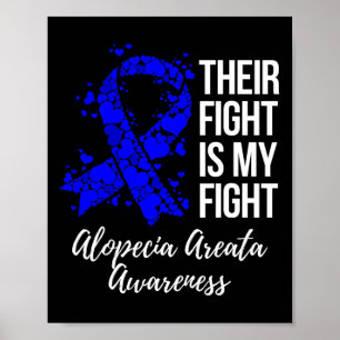 Poster Sua Luta É Minha Luta Contra A Alopécia Areata Sen